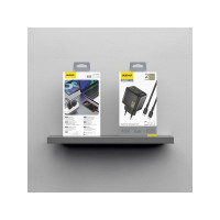 Produktbild för Dudao A28PCEU-adapter 45W 2xUSB-C (1 m USB-C till USB-C-kabe...