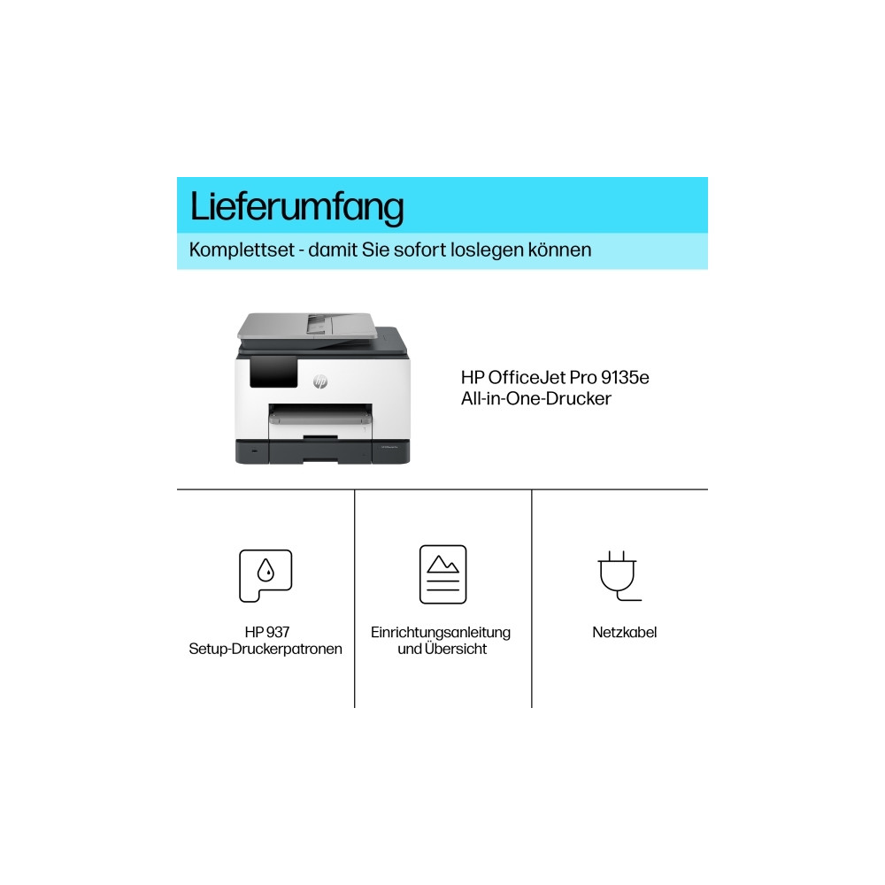 Produktbild för HP Officejet Pro 9135e All-in-One - multifunktionsskrivare - färg