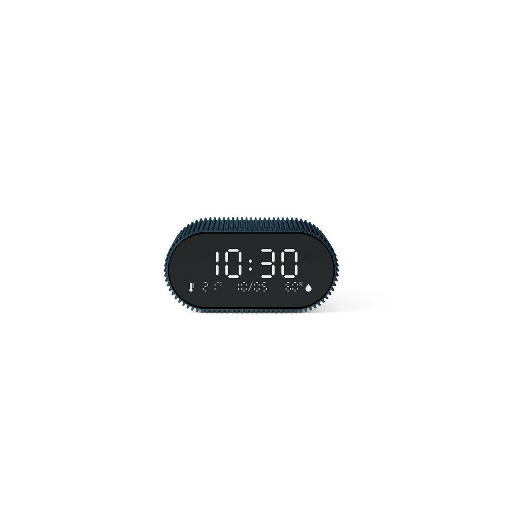 Produktbild för LEXON Ray Clock, Digital väckarklocka, Oval, Blå, Akrylnitri...