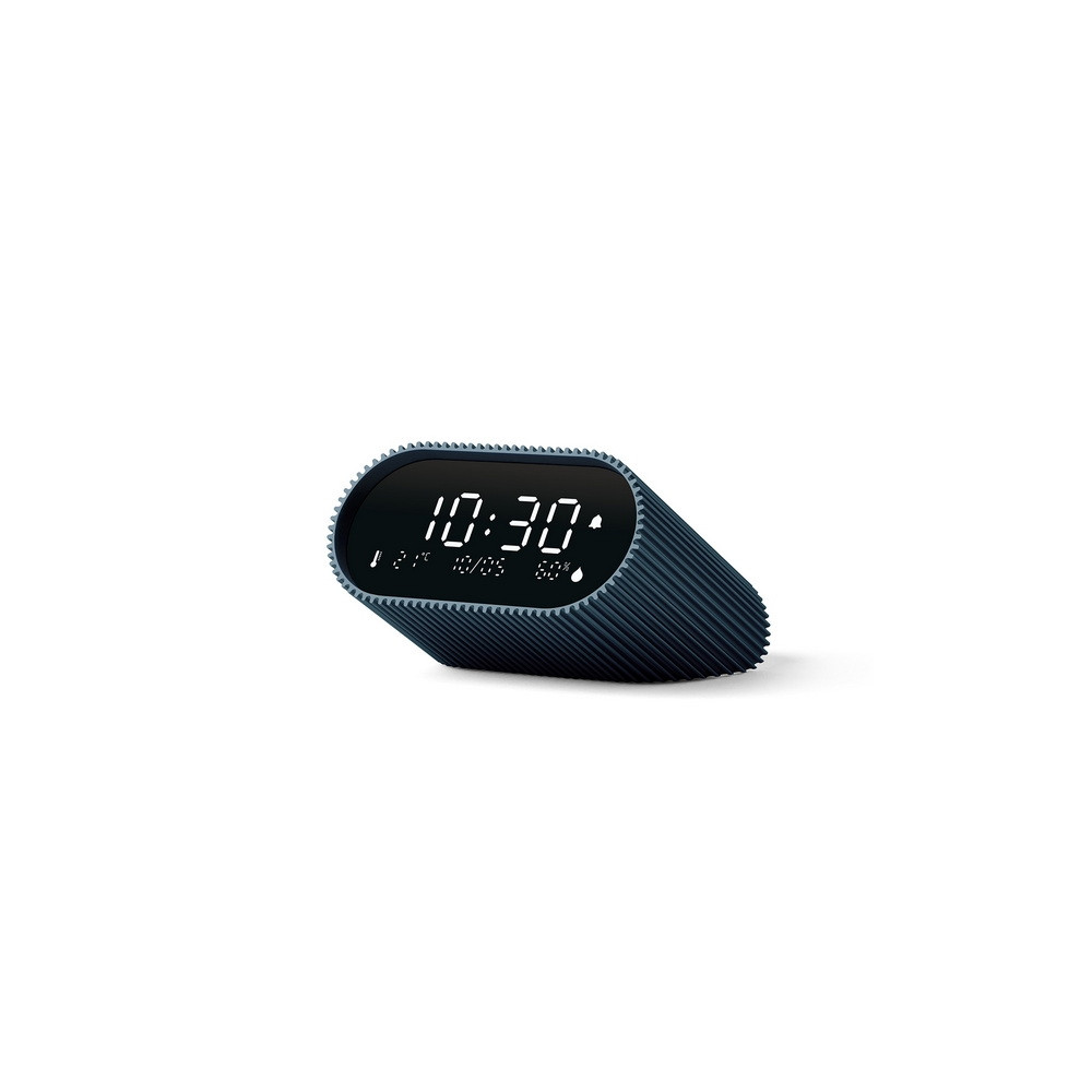 Produktbild för LEXON Ray Clock, Digital väckarklocka, Oval, Blå, Akrylnitri...