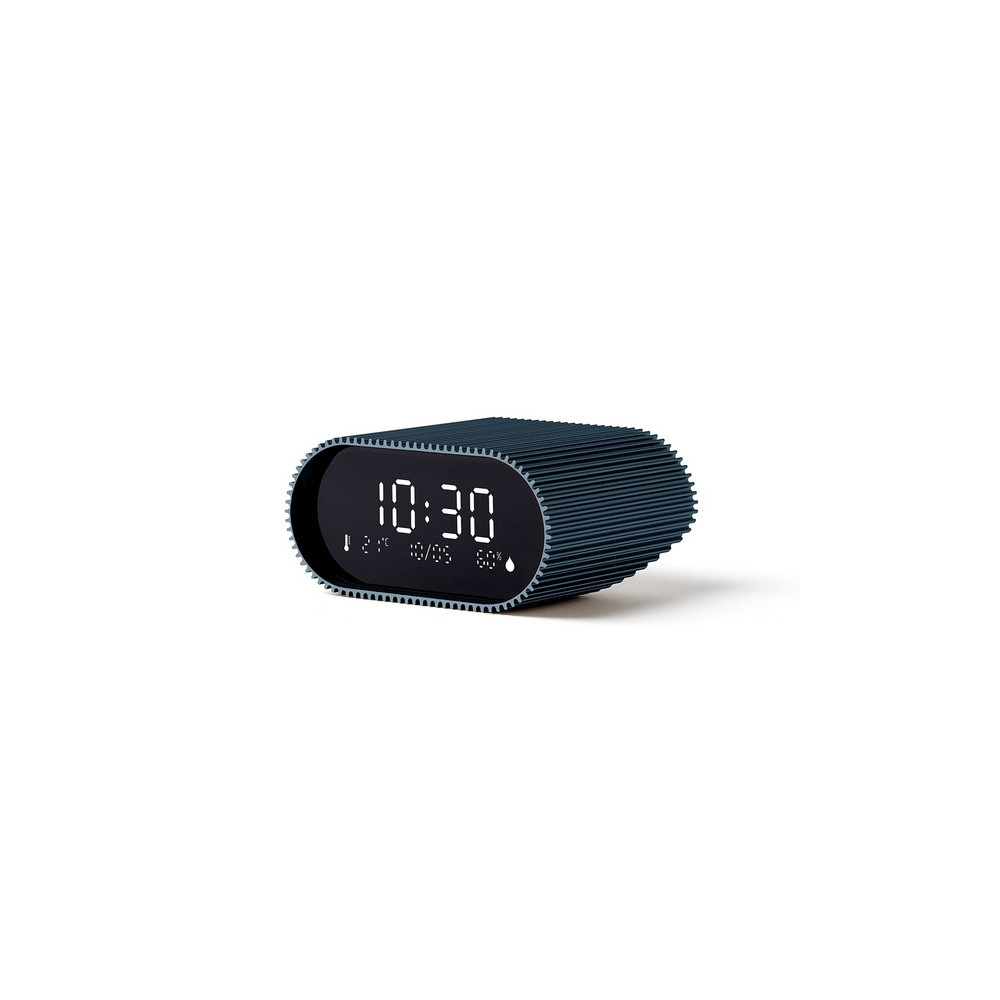 Produktbild för LEXON Ray Clock, Digital väckarklocka, Oval, Blå, Akrylnitri...