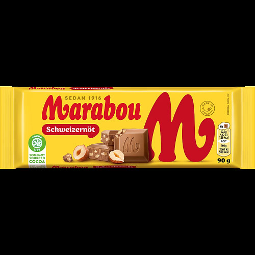 Marabou Mjölkchoklad Schweizernöt 90 g (Utgånget datum)