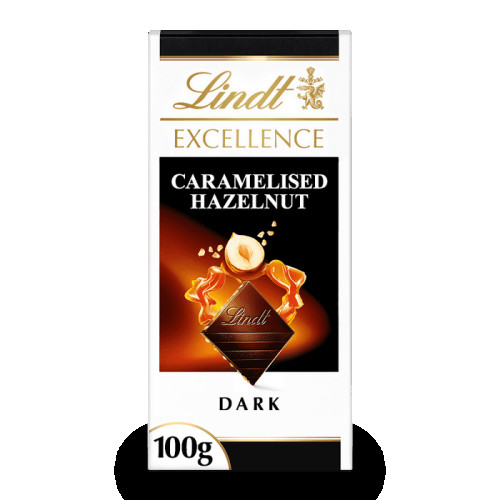 Lindt Exellence Caramelized Hazelnut 100 g (Utgånget datum)