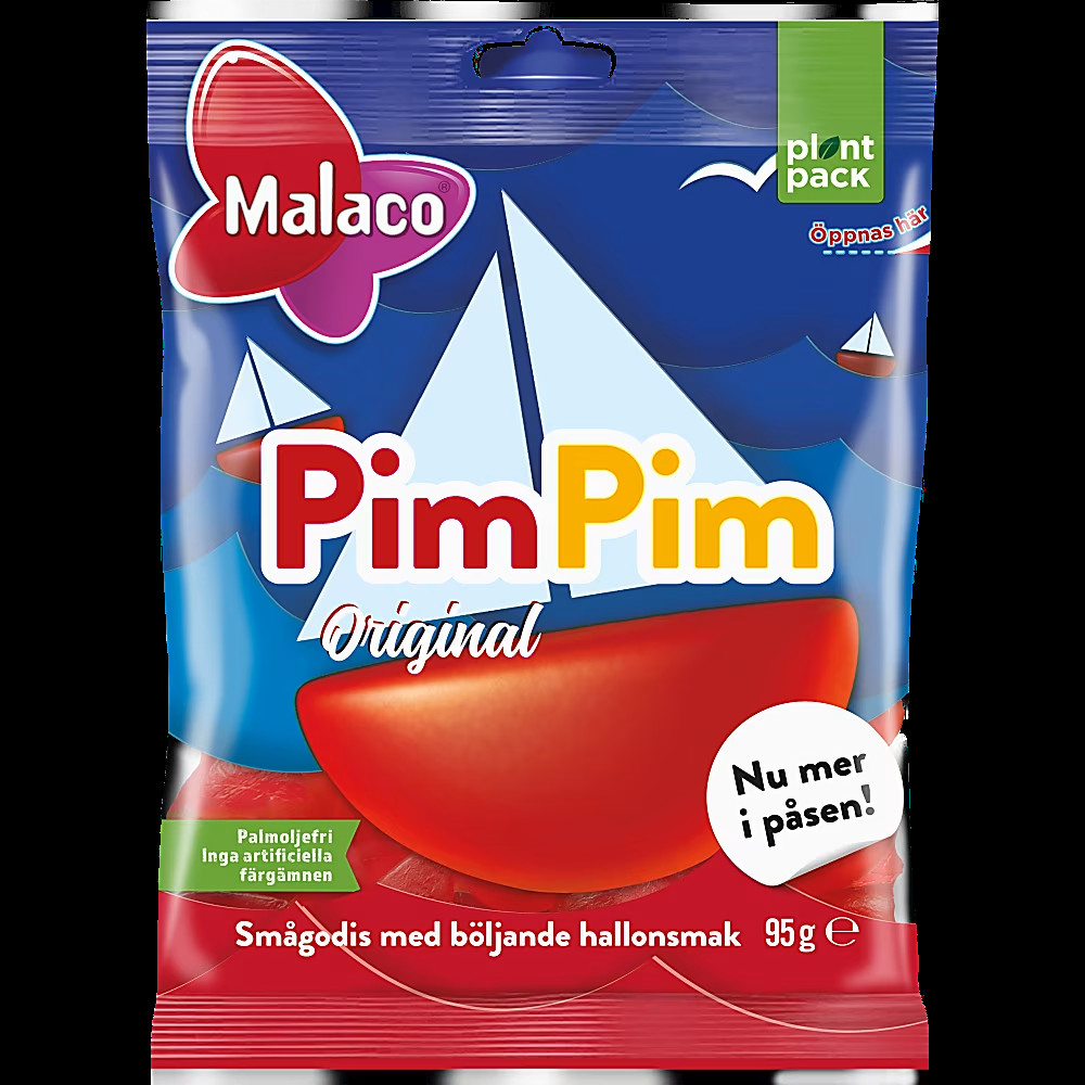 Produktbild för Malaco Pimpim 95 g (Utgånget datum)