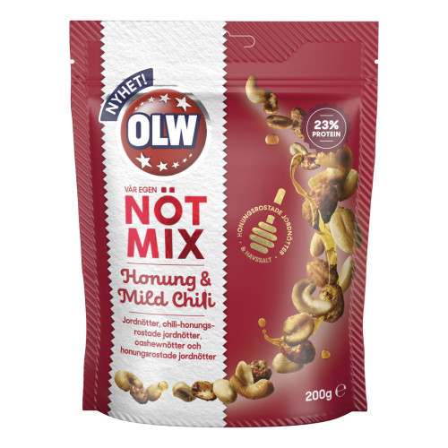 Olw Nötmix Honung & Chili 200 g (Utgånget datum)