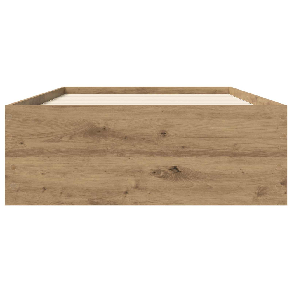 Produktbild för Sängram med förvaring Artisan-ek 80 x 200 cm Konstruerat trä