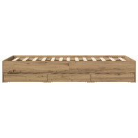Produktbild för Sängram med förvaring Artisan-ek 80 x 200 cm Konstruerat trä