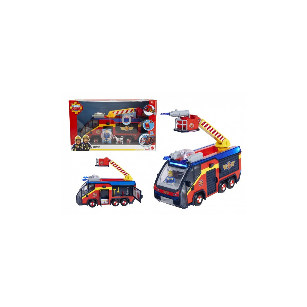 Produktbild för Simba Fireman Sam-set Big brandbil Jupiter interaktiv bil +...