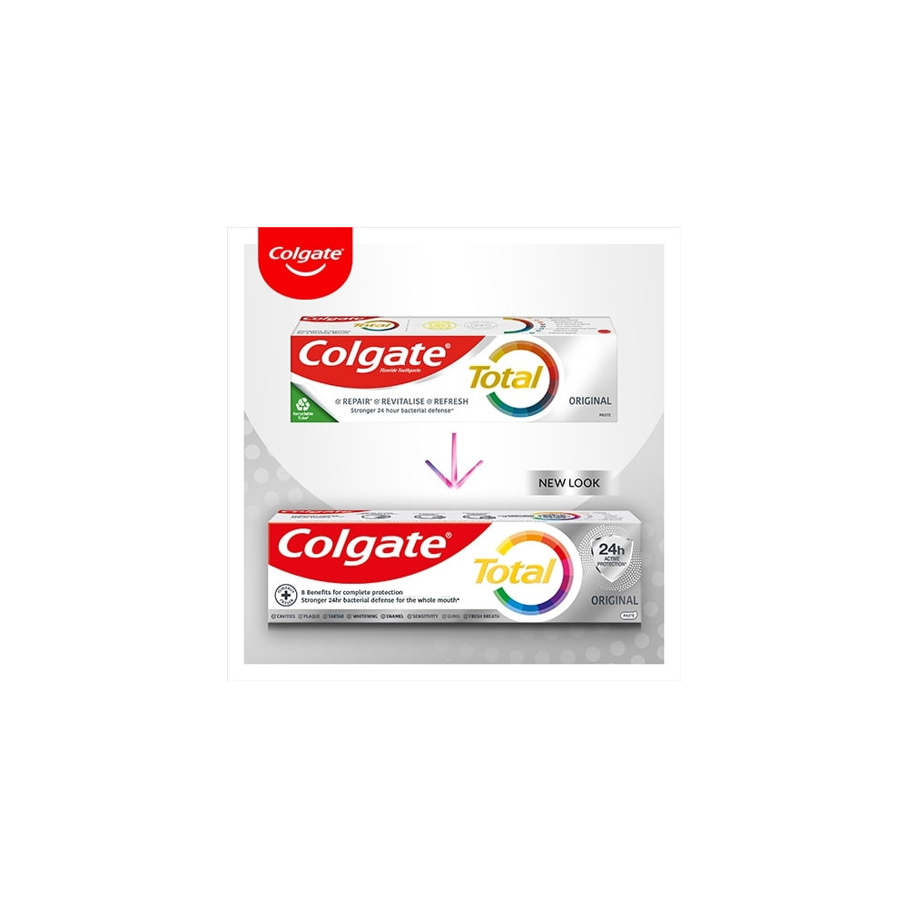 Produktbild för Colgate Total Original, 75 ml, Vuxna/Barn, Sodium Fluoride G...
