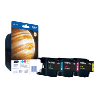 Produktbild för Brother LC1240 - 3-pack - gul, cyan, magenta - original - bläckpatron