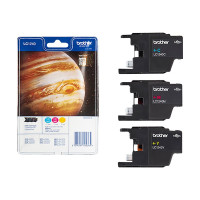 Produktbild för Brother LC1240 - 3-pack - gul, cyan, magenta - original - bläckpatron