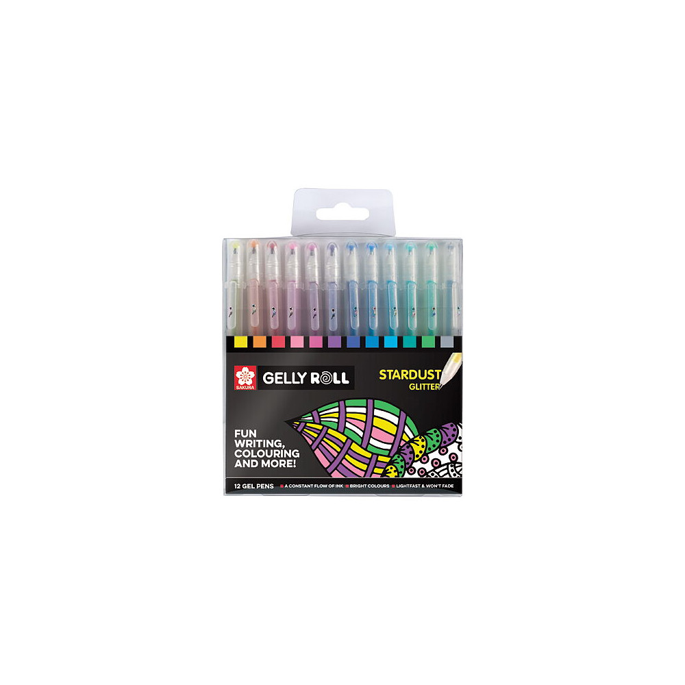 Produktbild för Sakura Gelly Roll Stardust pennset 12-pack/ Gelly Roll Stardust set 12