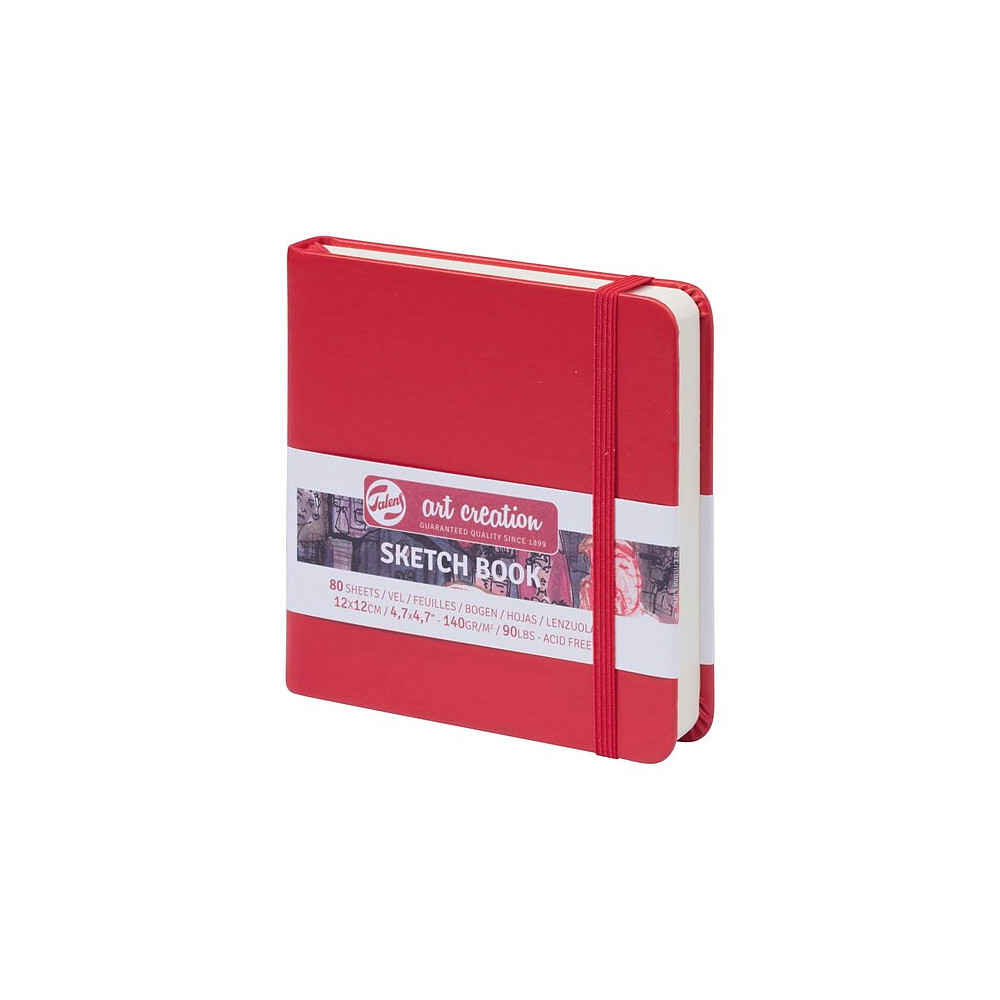 Produktbild för SketchBook Red 12 x 12 cm / Skissblock röd 12 x 12 cm