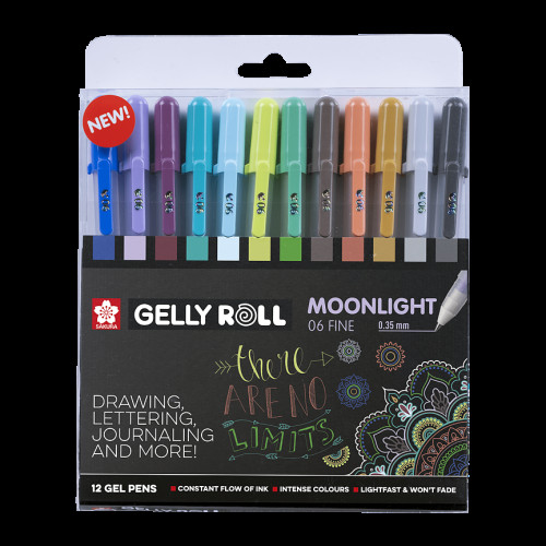 Sakura Sakura Gelly Roll Moonlight 06 Cosmos pennset 12-pack /Unique collection of 12 Gelly Rolls Moonlight 06 Cosmos
