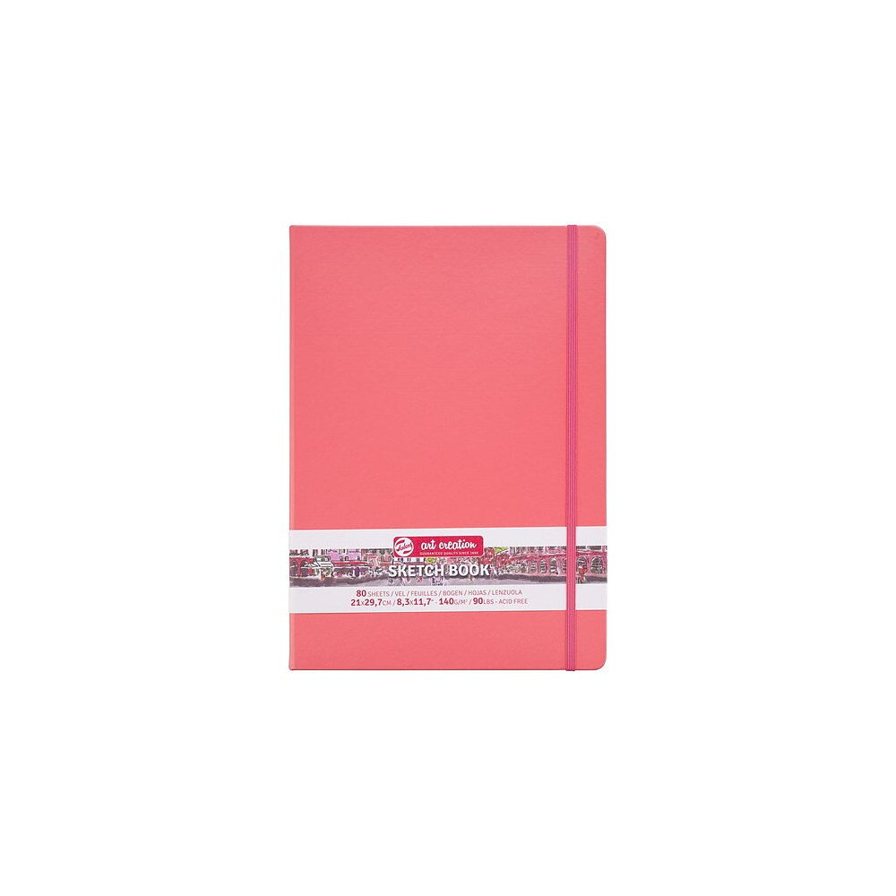 Produktbild för SketchBook Coral Red 21 x 30 cm / Skissblock korallröd 21 x 30 cm