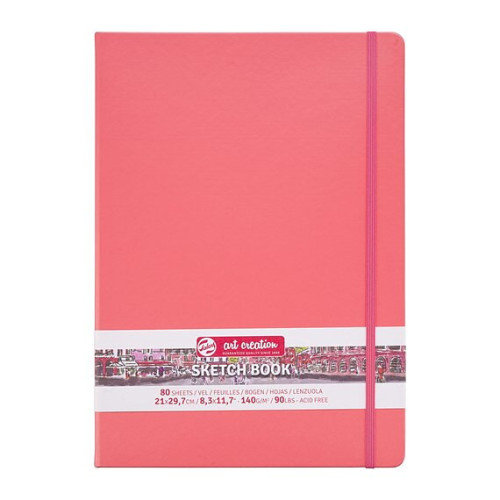 Art Creation SketchBook Coral Red 21 x 30 cm / Skissblock korallröd 21 x 30 cm