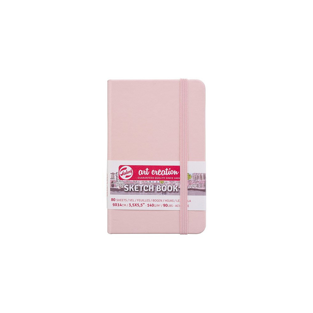 Produktbild för SketchBook Pastel Pink 9 x 14 cm / Skissblock pastellrosa 9 x 14 cm