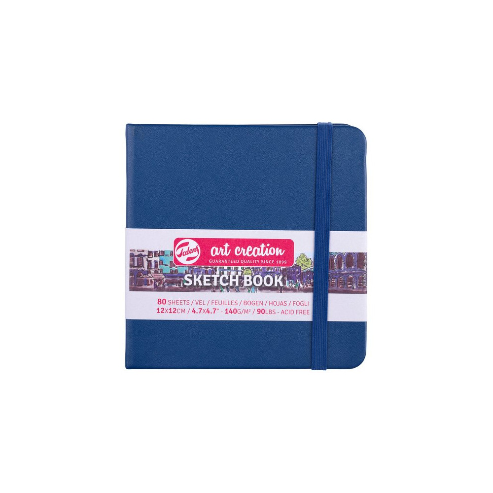 Produktbild för Sketchbook Navy Blue 12 x 12 cm / Skissblock marinblå 12 x 12 cm