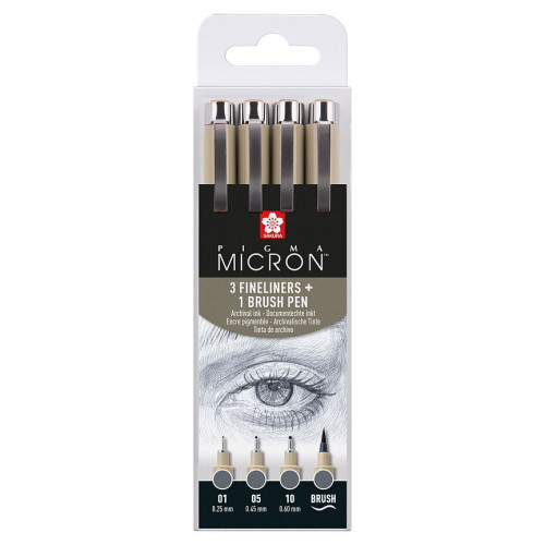 Sakura Sakura Pigma Micron fineliner set 4 sizes Cool Gray