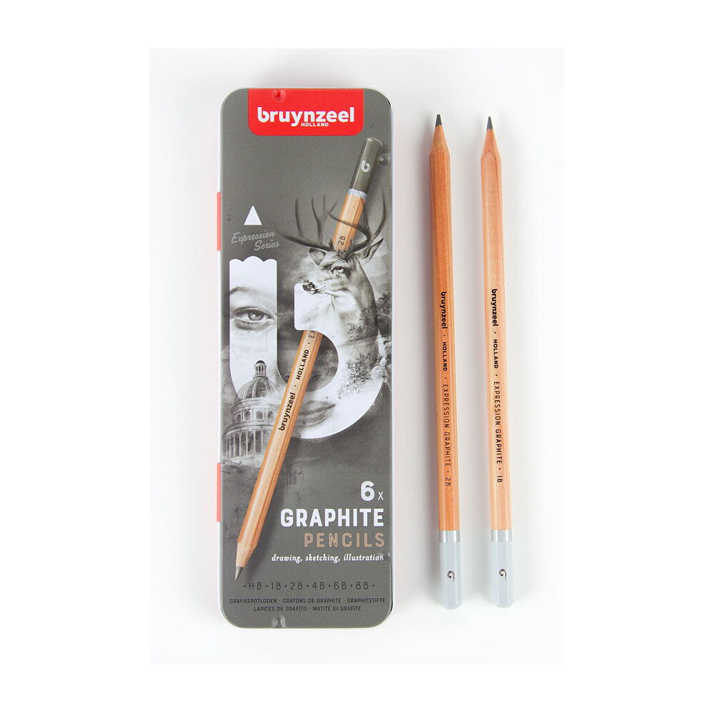 Produktbild för Bruynzeel Expression Graphite 6 / Bruynzeel Expression grafitpennor 6-pack