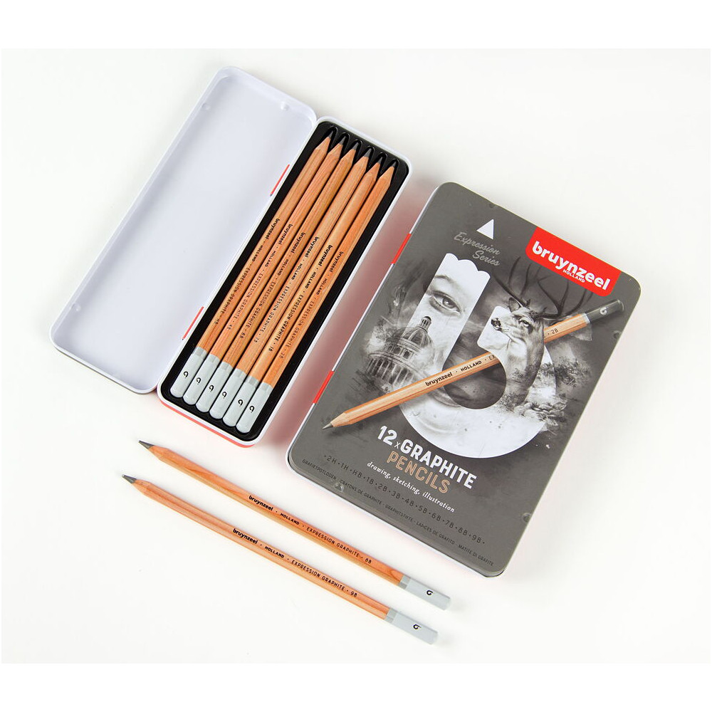 Produktbild för Bruynzeel Expression Graphite 12 / Bruynzeel Expression grafitpennor 12-pack