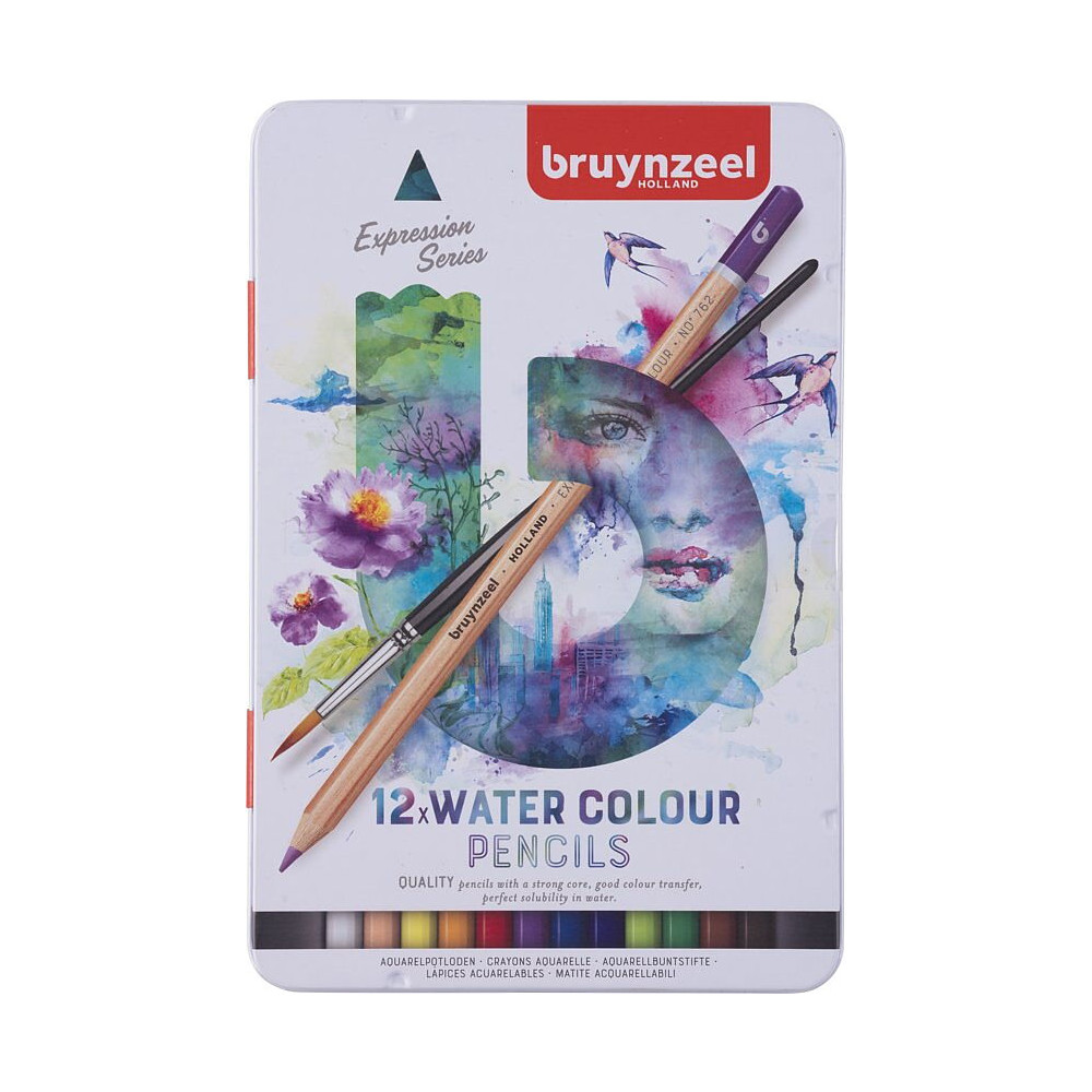 Produktbild för Bruynzeel Expression Aquarel 12 / Bruynzeel Expression akvarellpennor 12-pack