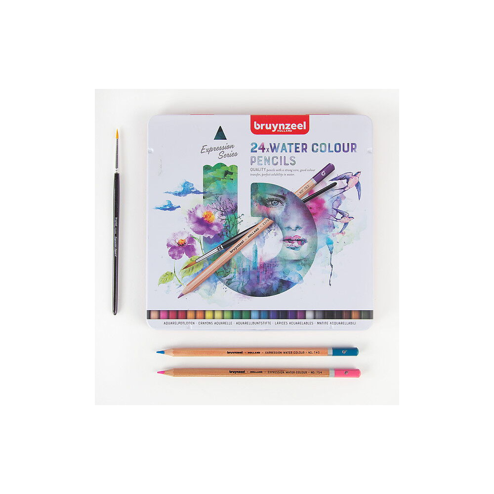 Produktbild för Bruynzeel Expression Aquarel 24 / Bruynzeel Expression akvarellpennor 24-pack