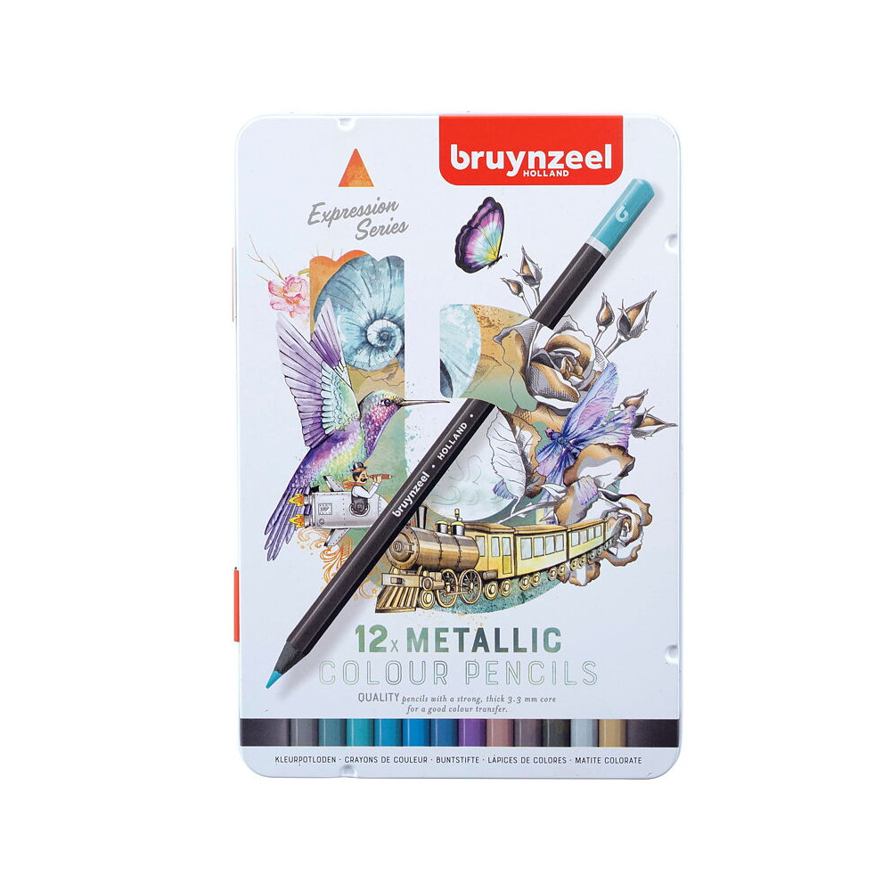 Produktbild för Bruynzeel Expression Colour 12 Metall / Bruynzeel Expression metalliska färgpennor 12-pack