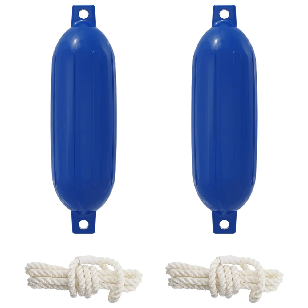 Produktbild för Båt fendrar 2 st Ø 16 x 58 cm Blå PVC