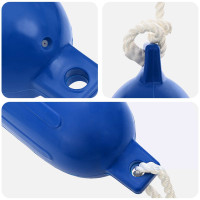 Produktbild för Båt fendrar 2 st Ø 16 x 58 cm Blå PVC
