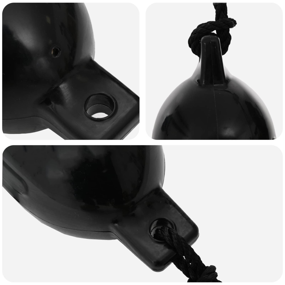 Produktbild för Båt fendrar 2 st Ø 14 x 50 cm Svart PVC