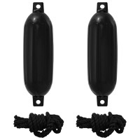 Produktbild för Båt fendrar 2 st Ø 16 x 58 cm Svart PVC