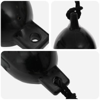 Produktbild för Båt fendrar 2 st Ø 16 x 58 cm Svart PVC