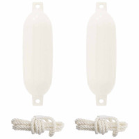 Produktbild för Båt fendrar 2 st Ø 16 x 58 cm Vit PVC