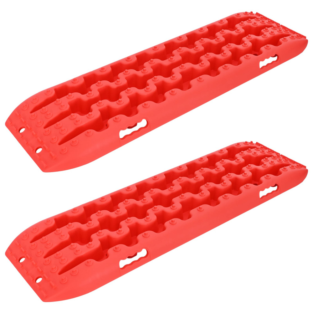 Produktbild för Traktionsplatta 2 pcs Röd 106 x 30,5 x 7 cm Förstärkt nylon