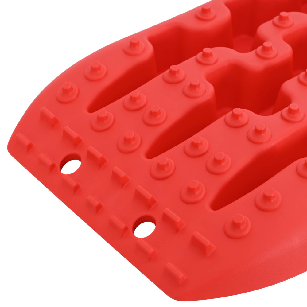 Produktbild för Traktionsplatta 2 pcs Röd 106 x 30,5 x 7 cm Förstärkt nylon