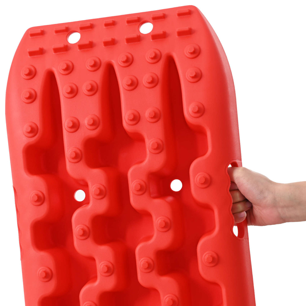 Produktbild för Traktionsplatta 2 pcs Röd 106 x 30,5 x 7 cm Förstärkt nylon