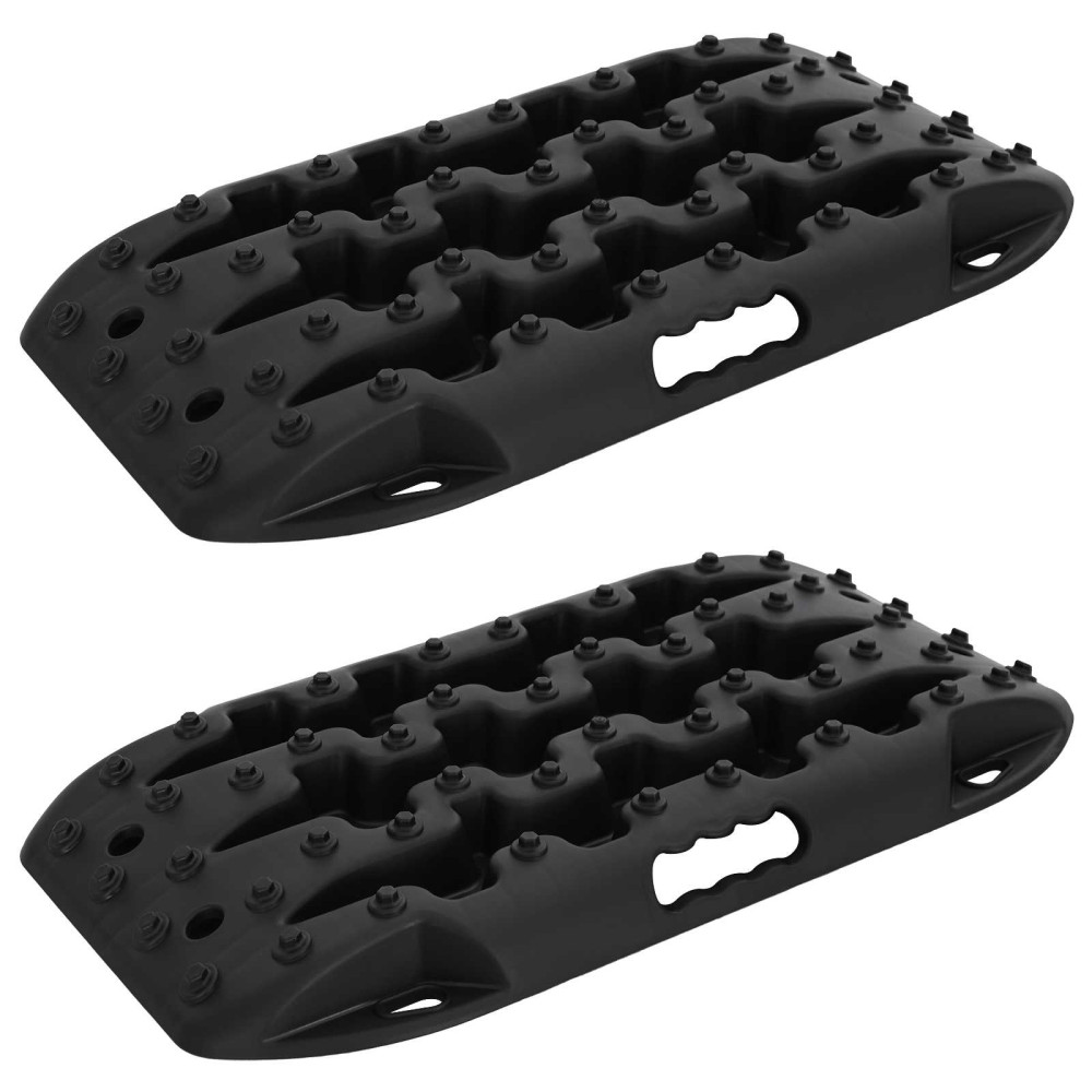 Produktbild för Traktionsplatta 2 pcs Svart 57,5x30,5x5,5 cm Förstärkt nylon