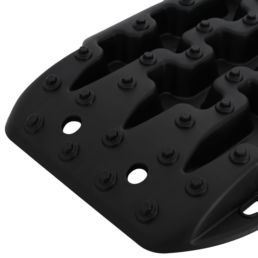 Produktbild för Traktionsplatta 2 pcs Svart 57,5x30,5x5,5 cm Förstärkt nylon