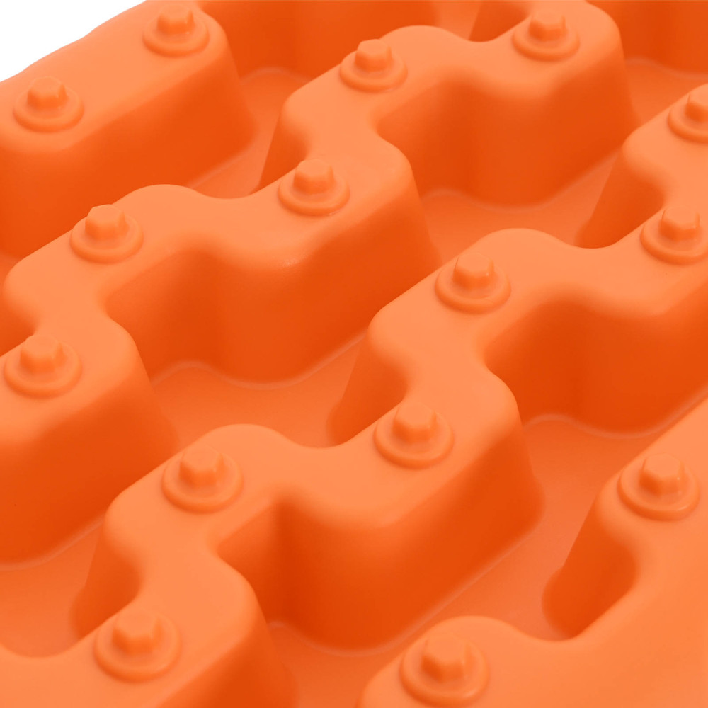 Produktbild för Traktionsplatta 2 pcs Orange 57,5x30,5x5,5 cm Förstärkt nylon