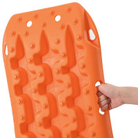 Produktbild för Traktionsplatta 2 pcs Orange 57,5x30,5x5,5 cm Förstärkt nylon