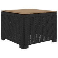 Produktbild för 3-sits trädgårdsoffa med kuddar Rattan-look PP Antracit