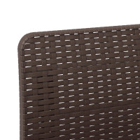 Produktbild för 3-sits trädgårdsoffa med kuddar Rattan-look PP Brun