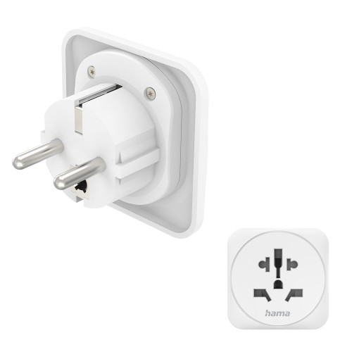Hama Traveladapter Type E/F Universal World-EU White