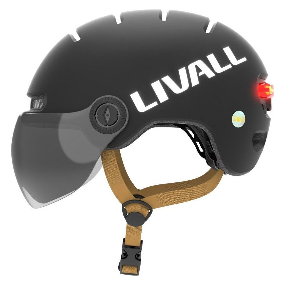 Produktbild för Livall stads-/cykelhjälm Livall L23 med skärm, fallsensor, S...