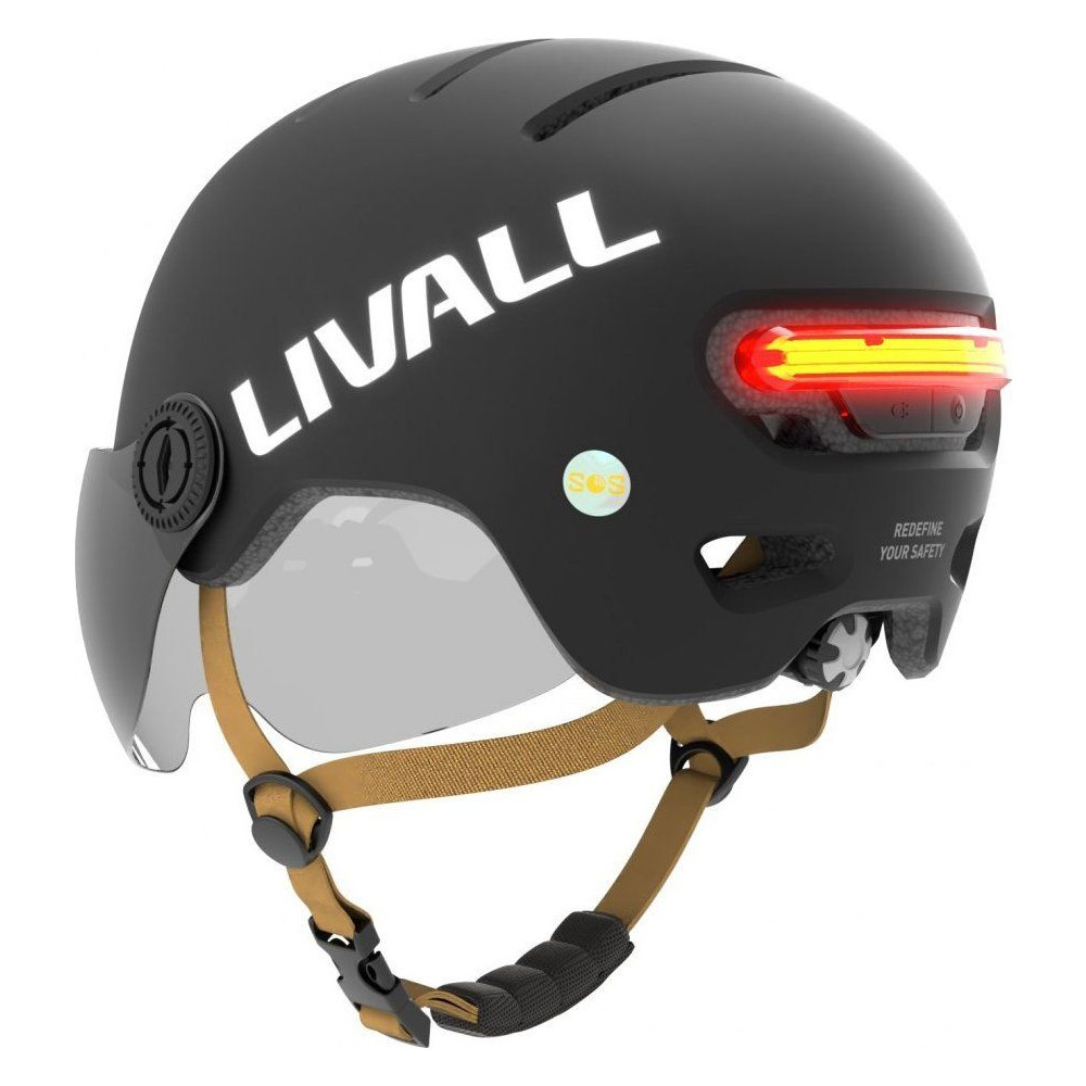 Produktbild för Livall stads-/cykelhjälm Livall L23 med skärm, fallsensor, S...