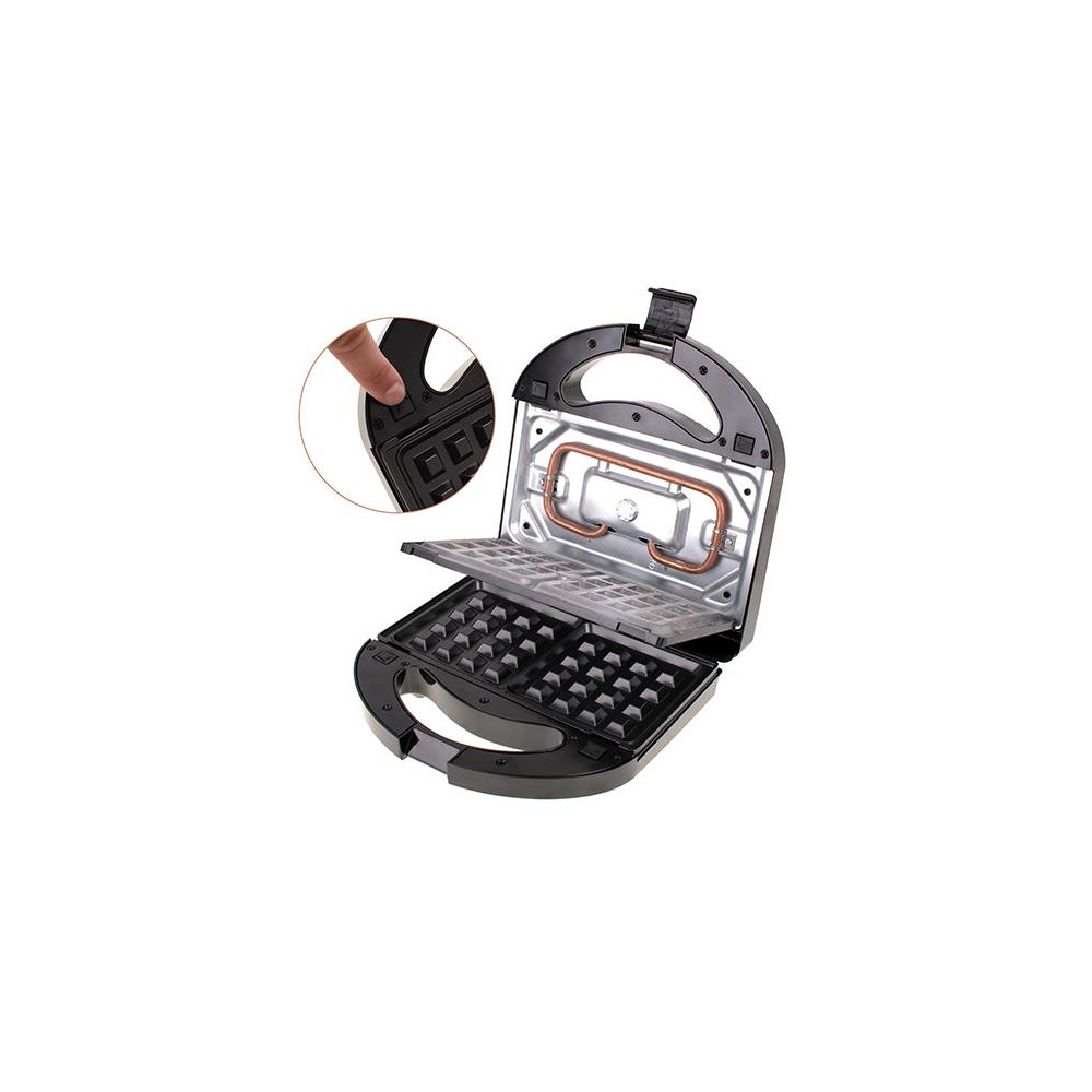 Produktbild för Mesko MS 3045 - smörgåsgrill/våffeljärn/grill - silver/svart