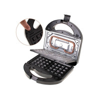 Produktbild för Mesko MS 3045 - smörgåsgrill/våffeljärn/grill - silver/svart