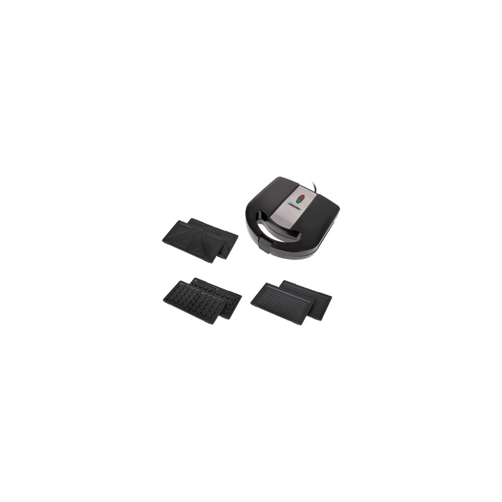 Produktbild för Mesko MS 3045 - smörgåsgrill/våffeljärn/grill - silver/svart