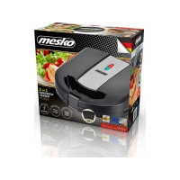 Produktbild för Mesko MS 3045 - smörgåsgrill/våffeljärn/grill - silver/svart